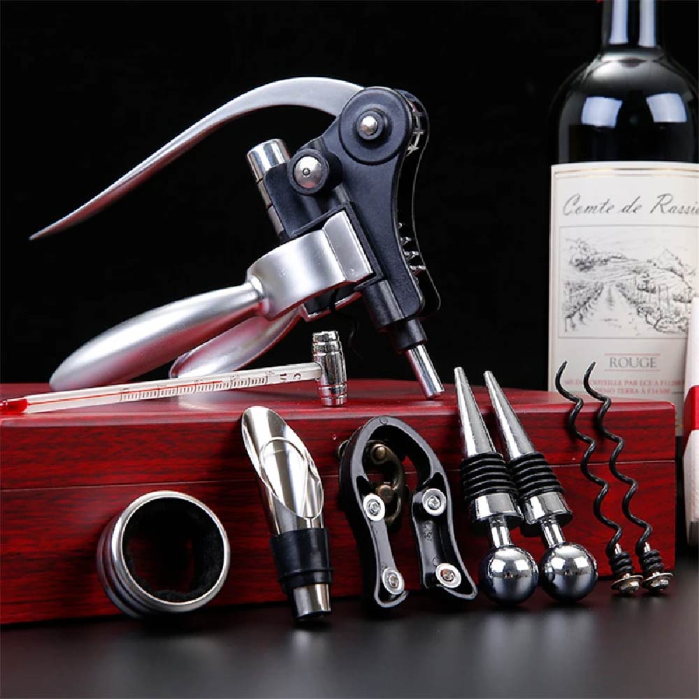 Juego de Accesorios para Vino, set para vino Caja De Madera