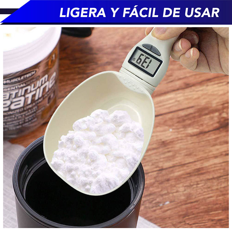 Bascula para mascotas cuchara digital, taza de pesaje de comida, báscula de cocina pesa hasta 800 gr/ 800 ml/ 28 oz/ 3.4