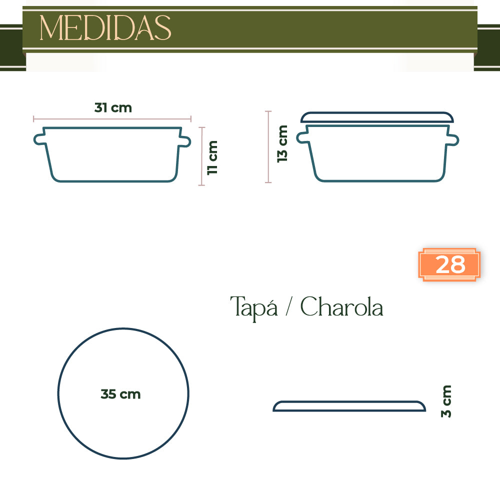 Arrocera Maqluba Granito Olla con tapa Granito (28 cm)