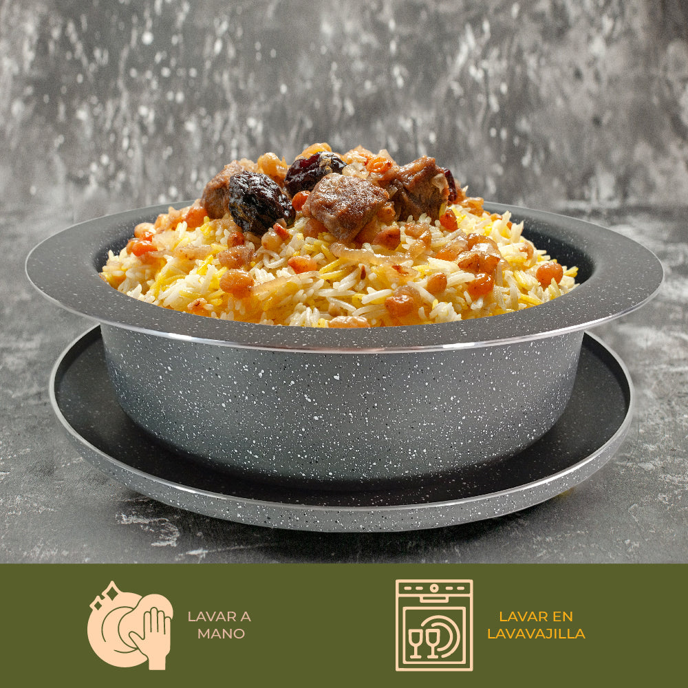 Arrocera Maqluba Granito Olla con tapa Granito (28 cm)