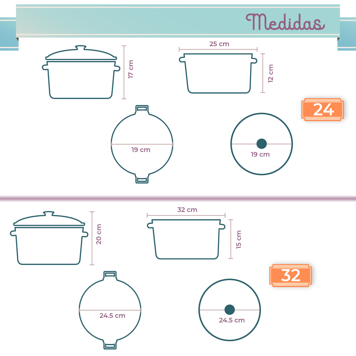Batería Rd Royal Cook Acero Inoxidable C/tapa 12 Piezas