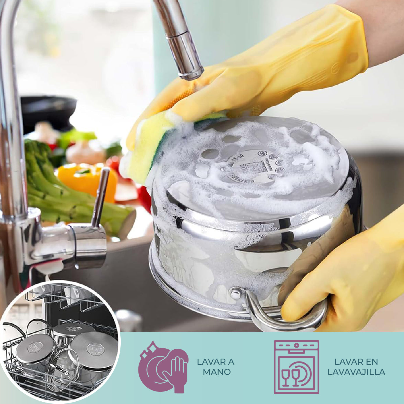 Batería Rd Royal Cook Acero Inoxidable C/tapa 12 Piezas