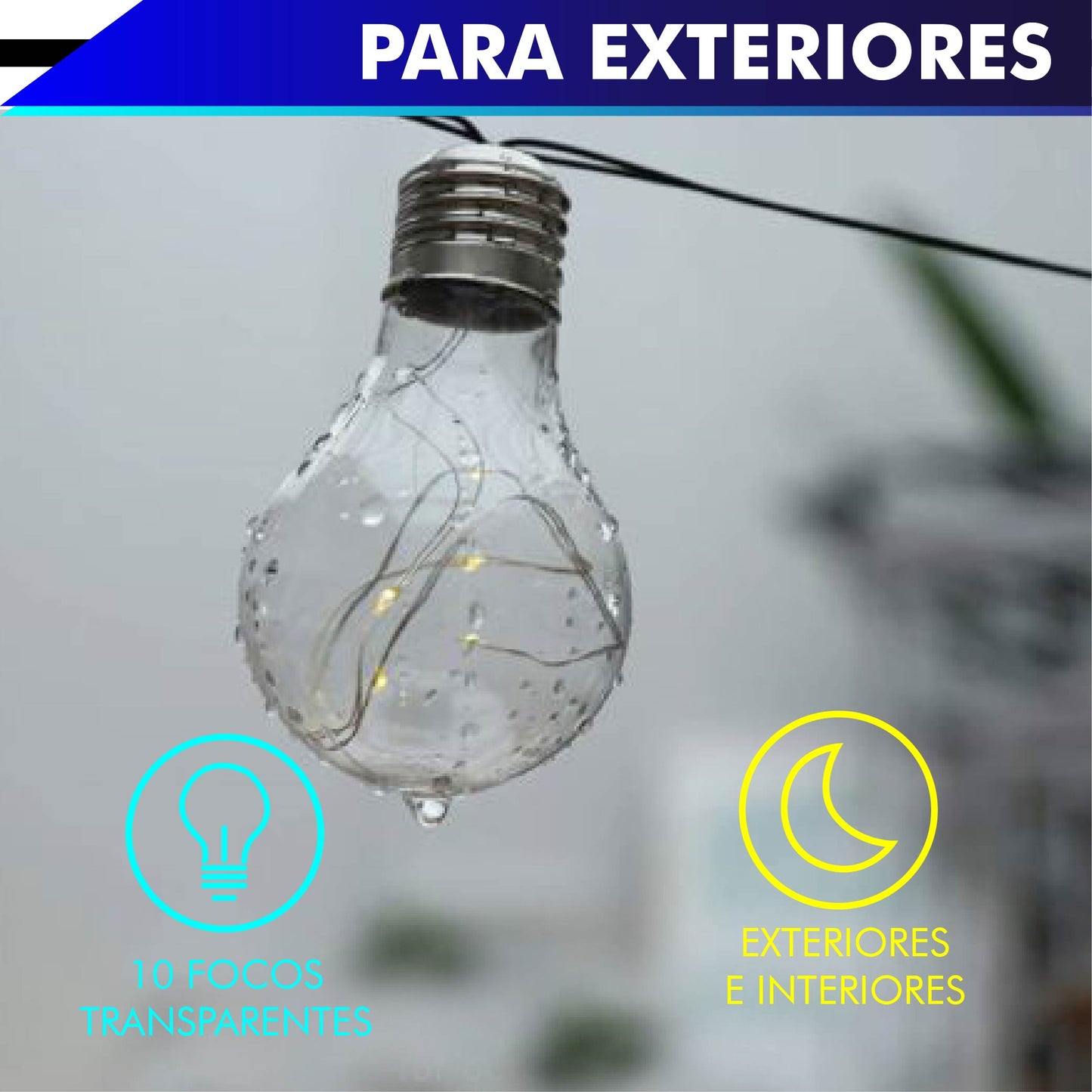 Serie de 10 luces LED de 10 cm alto X 6 cm diámetro tipo foco decorativas