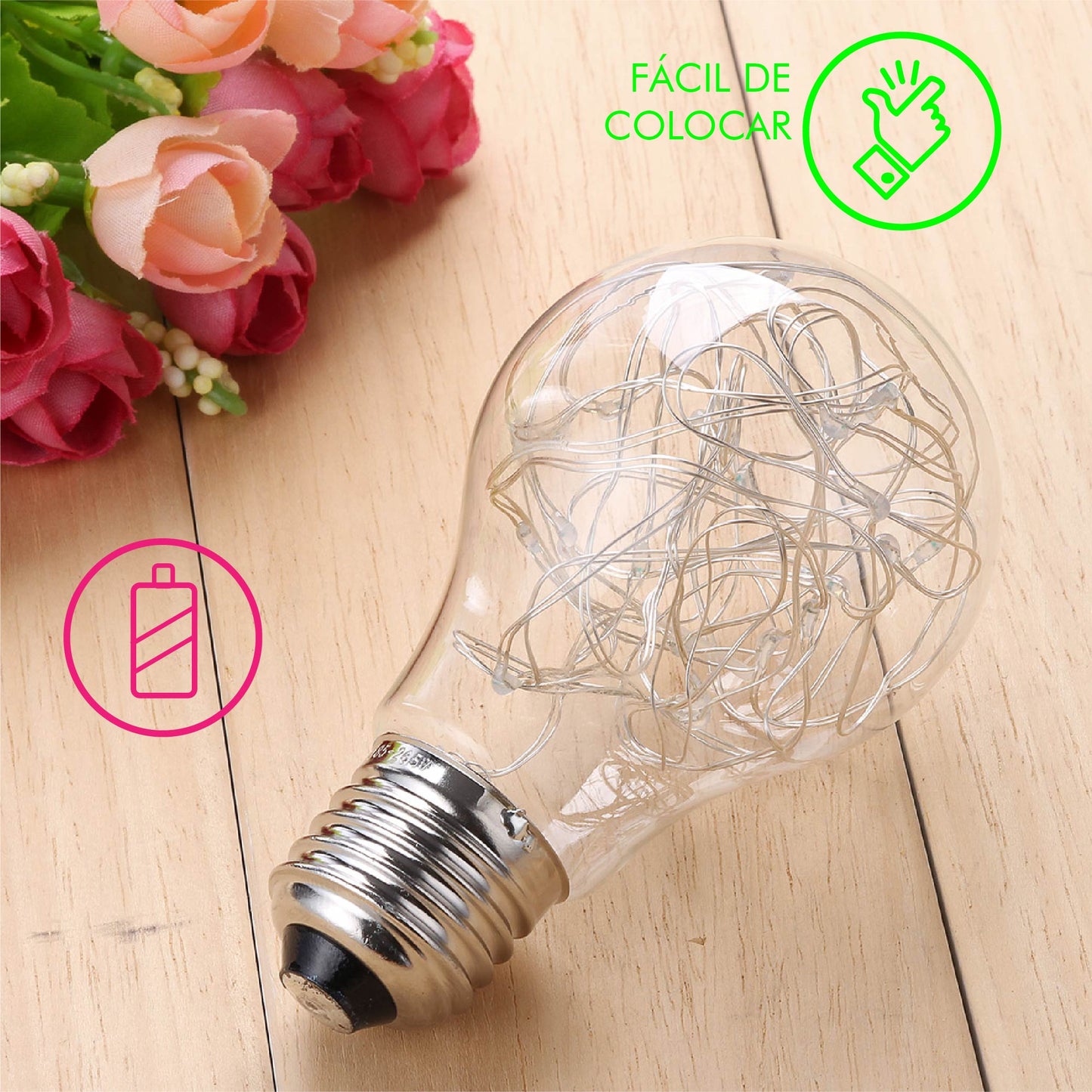 Serie de 10 luces LED de 10 cm alto X 6 cm diámetro tipo foco decorativas
