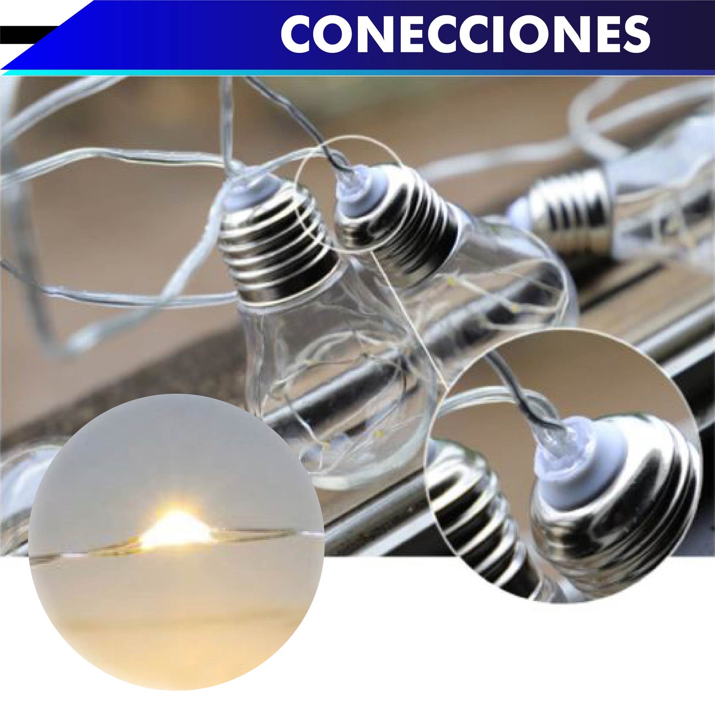 Serie de 10 luces LED de 10 cm alto X 6 cm diámetro tipo foco decorativas