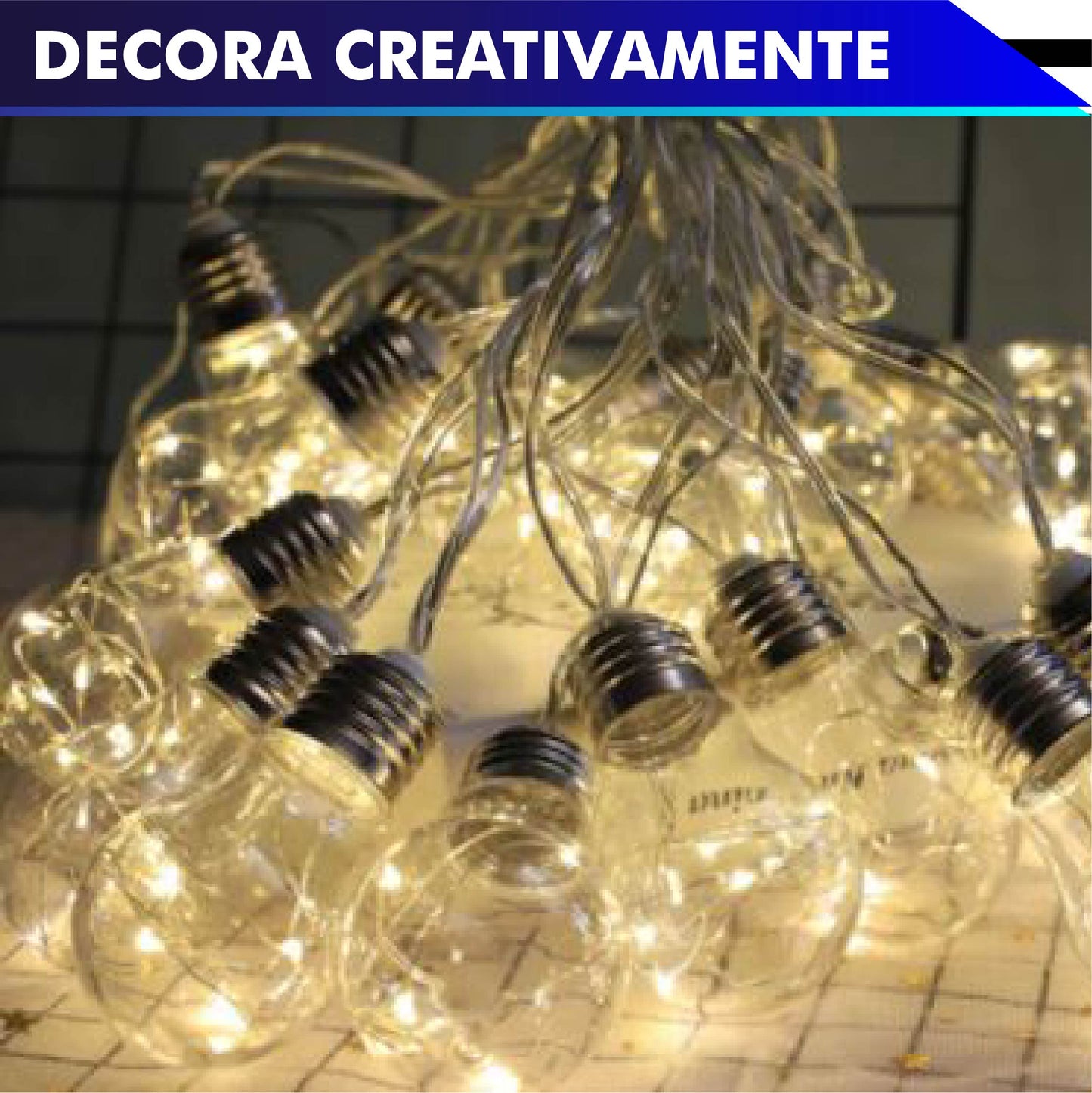 Serie de 10 luces LED de 10 cm alto X 6 cm diámetro tipo foco decorativas