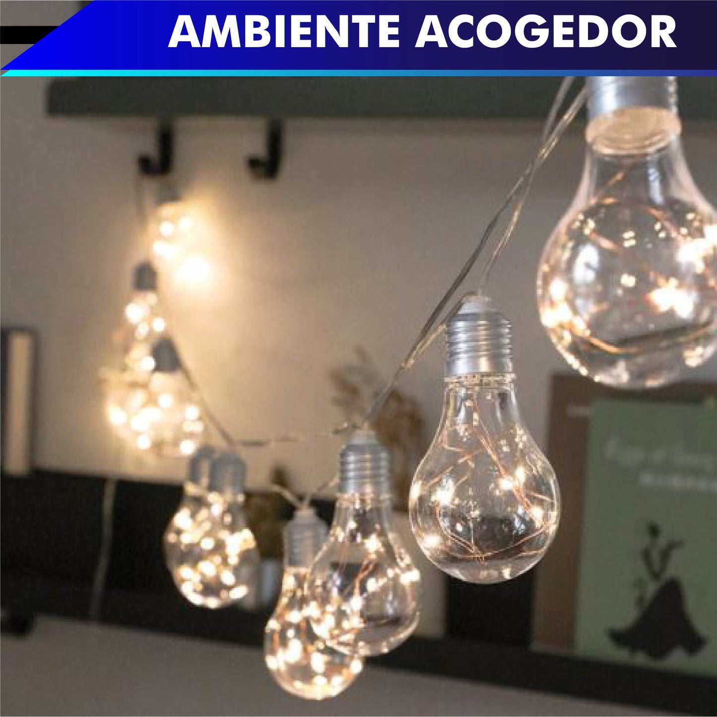 Serie de 10 luces LED de 10 cm alto X 6 cm diámetro tipo foco decorativas