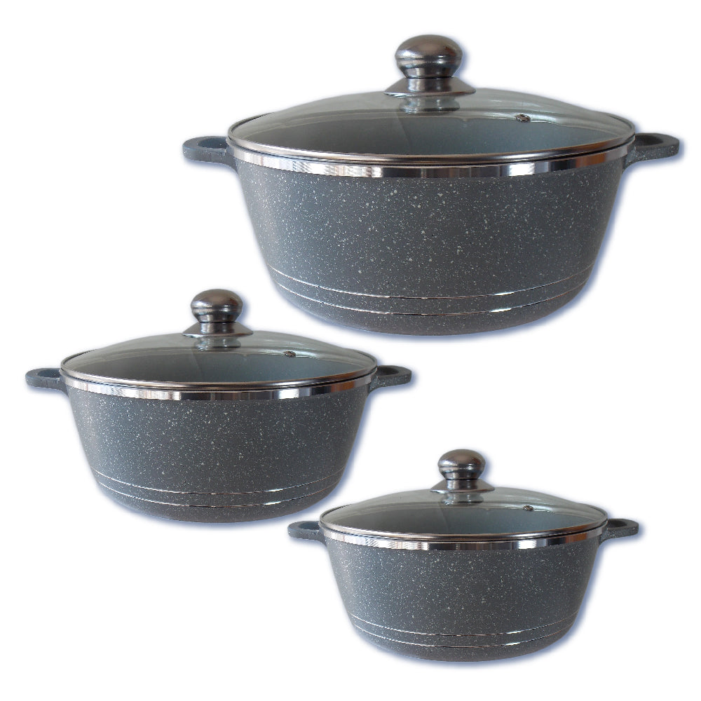 Bateria de Cocina Olla Cacerola Imperial XL 6 pz (Azul)