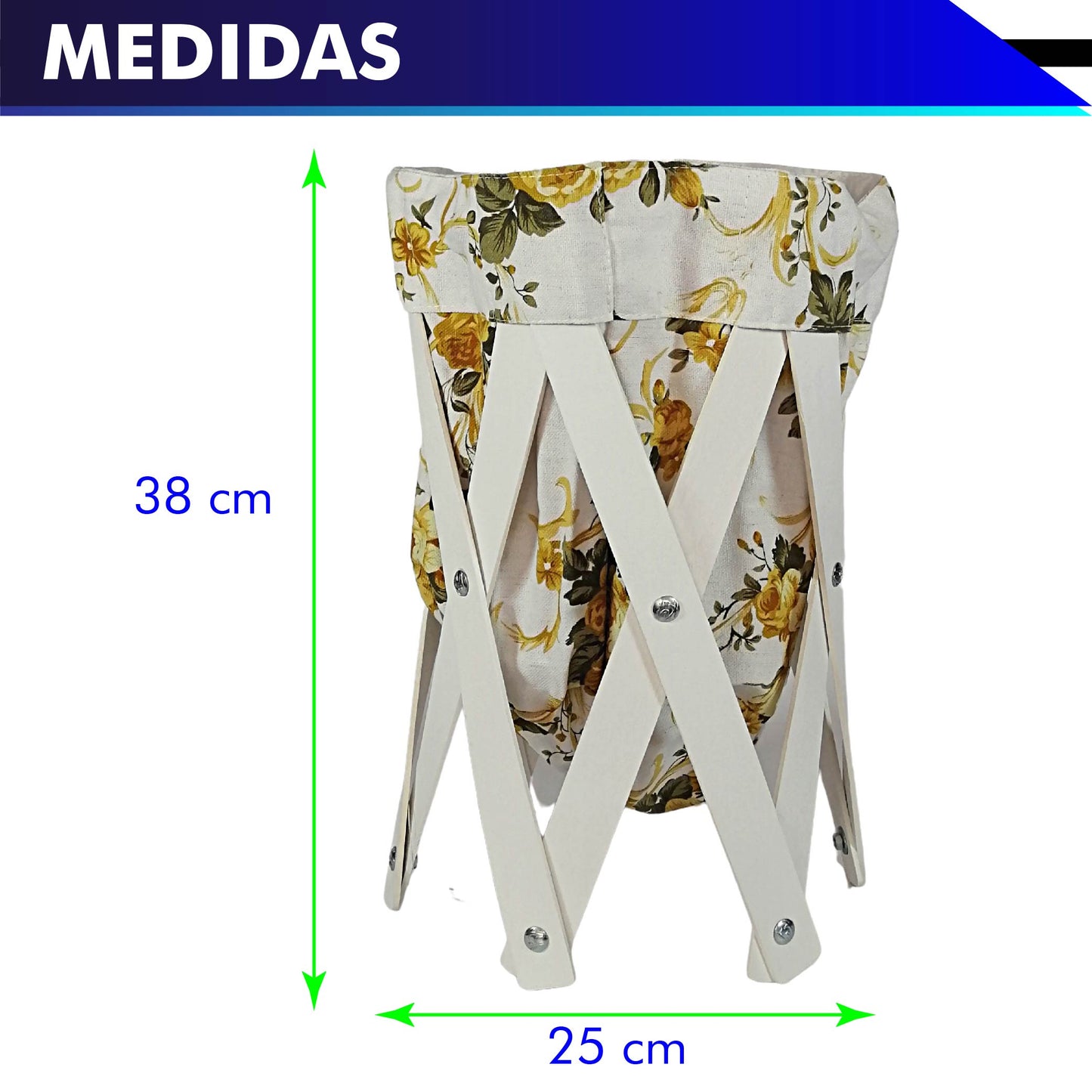 CANASTA (CESTO) PEQUEÑO PARA ROPA MULTIUSOS DE LONA LAVABLE