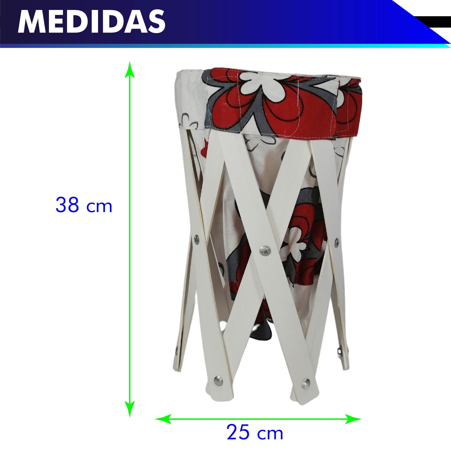 CANASTA (CESTO) PEQUEÑO PARA ROPA MULTIUSOS DE LONA LAVABLE
