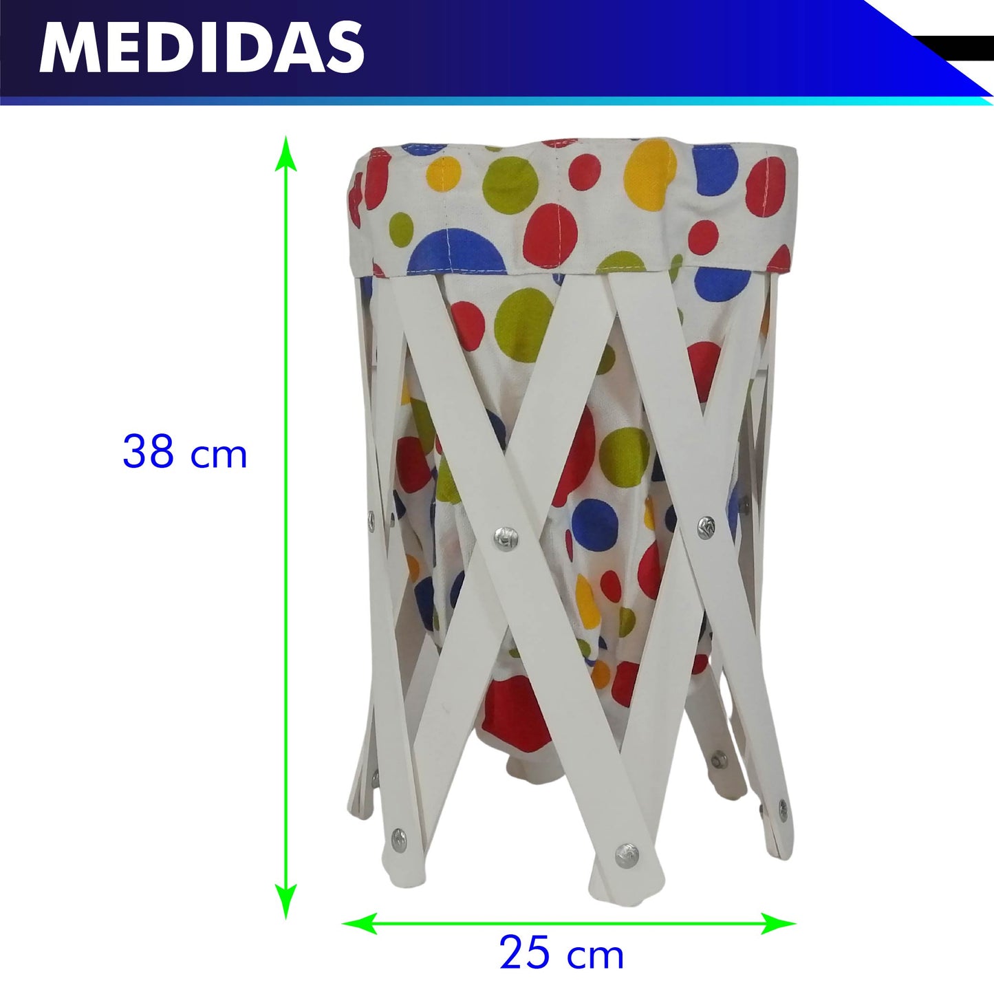 CANASTA (CESTO) PEQUEÑO PARA ROPA MULTIUSOS DE LONA LAVABLE