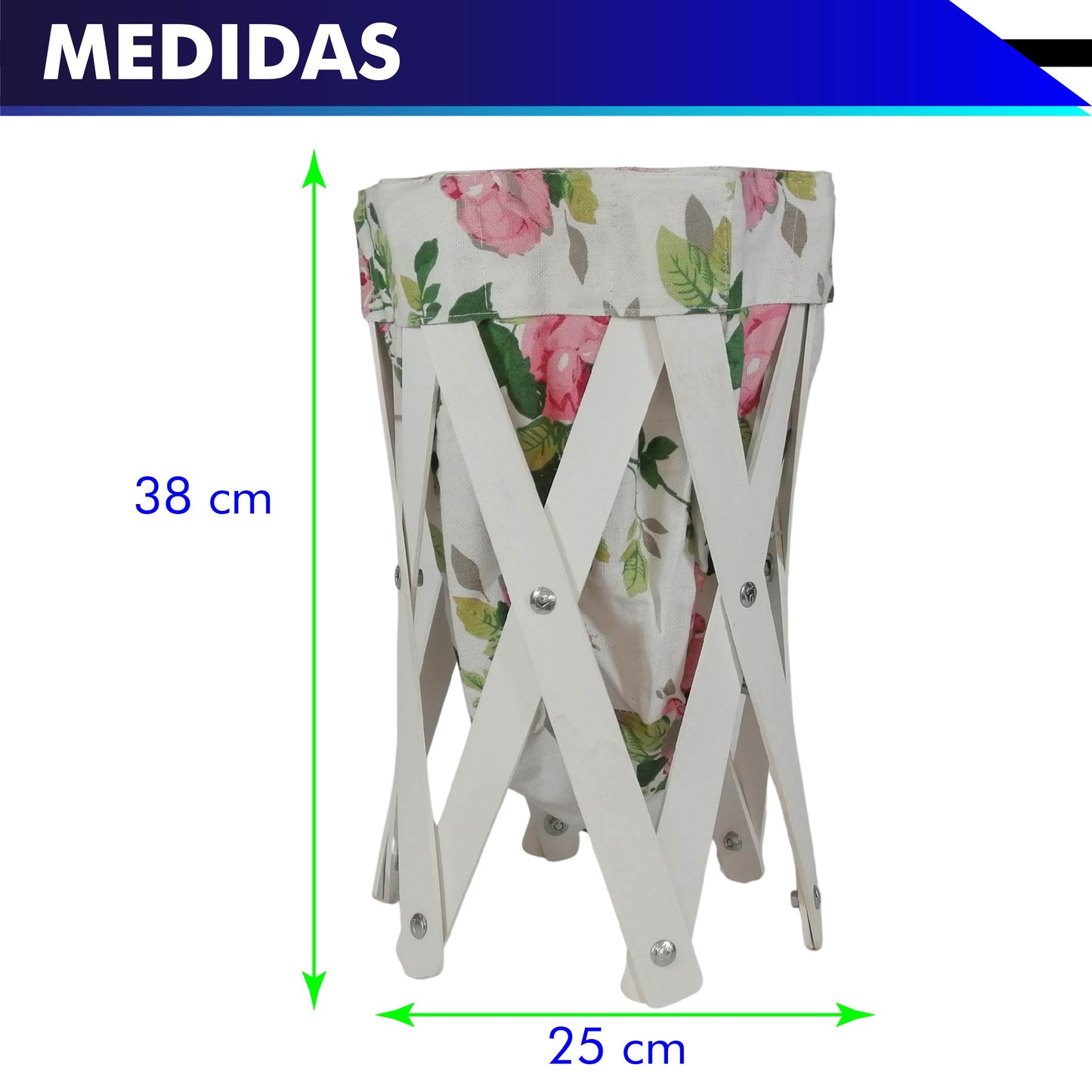 CANASTA (CESTO) PEQUEÑO PARA ROPA MULTIUSOS DE LONA LAVABLE