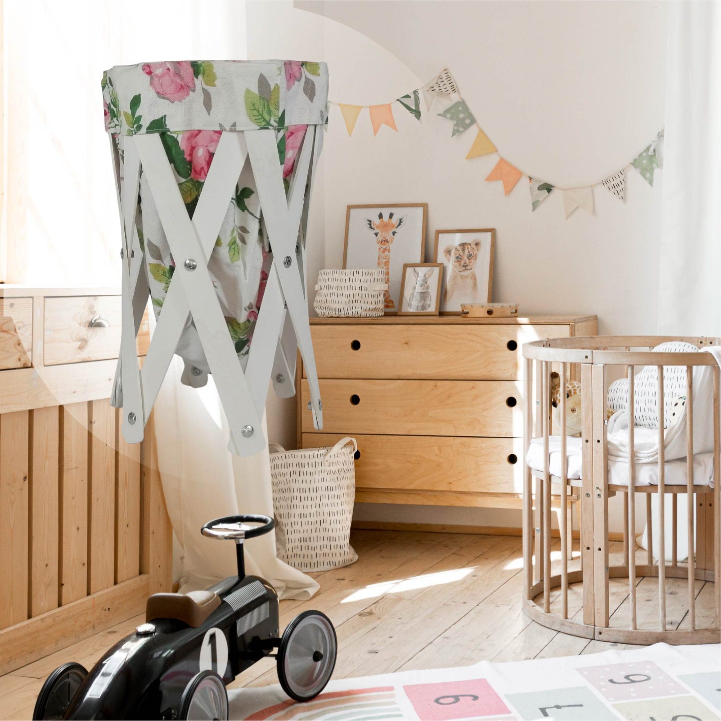CANASTA (CESTO) PEQUEÑO PARA ROPA MULTIUSOS DE LONA LAVABLE