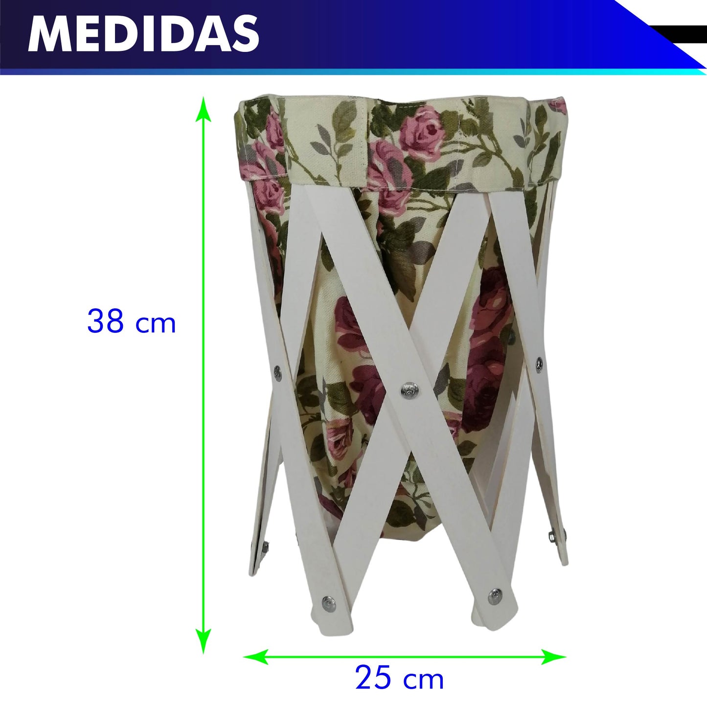 CANASTA (CESTO) PEQUEÑO PARA ROPA MULTIUSOS DE LONA LAVABLE