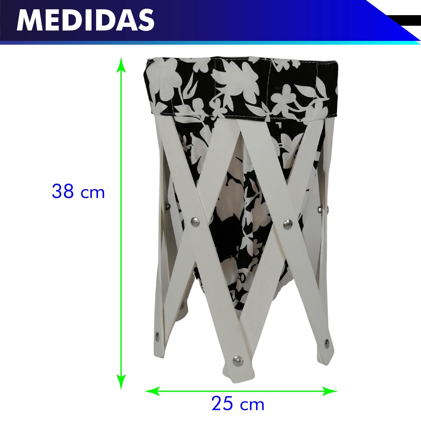 CANASTA (CESTO) PEQUEÑO PARA ROPA MULTIUSOS DE LONA LAVABLE