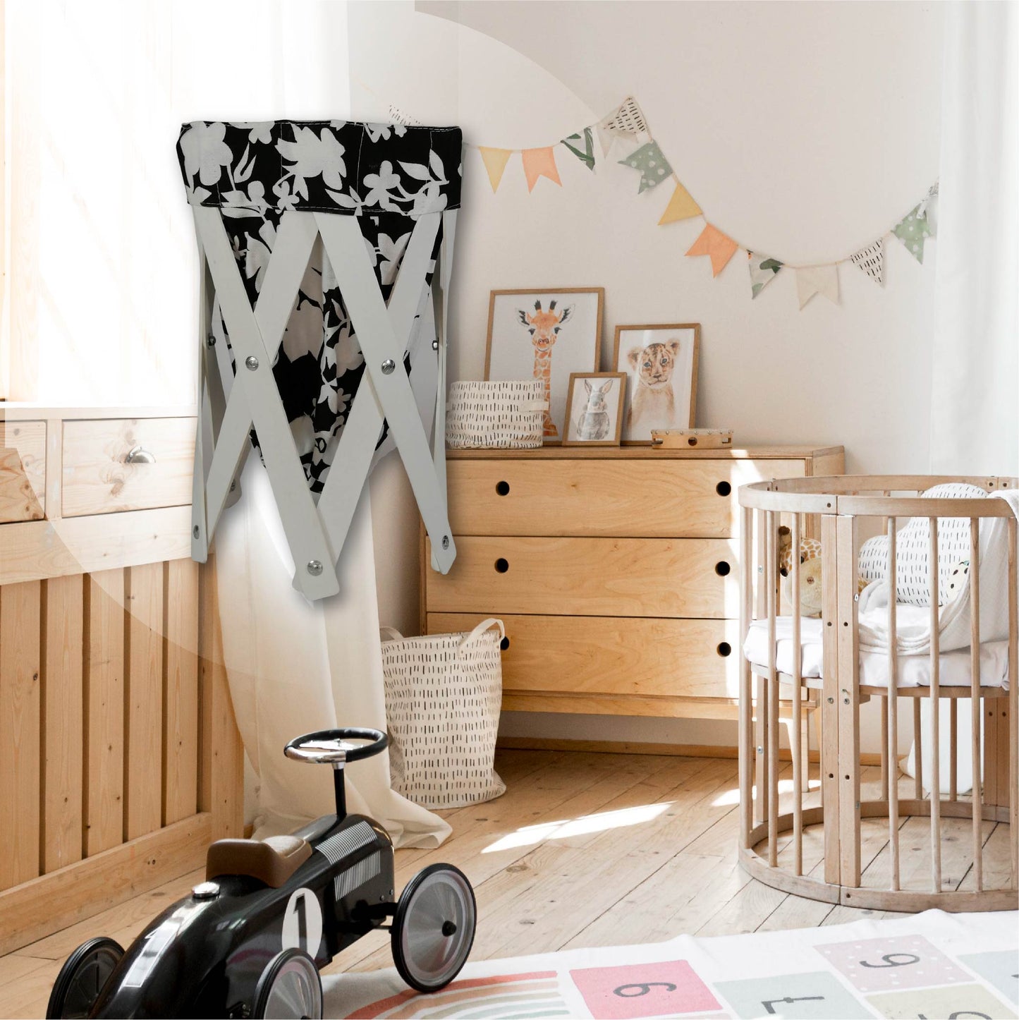 CANASTA (CESTO) PEQUEÑO PARA ROPA MULTIUSOS DE LONA LAVABLE