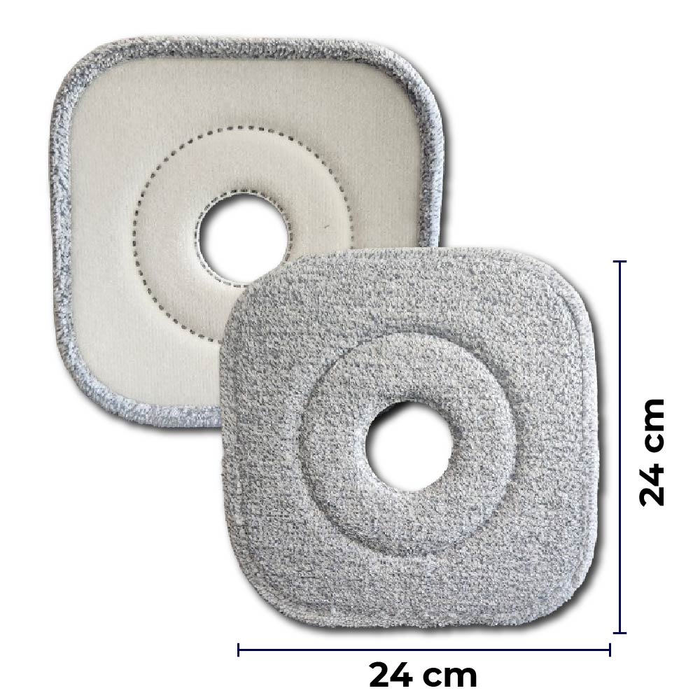 Juego de 3 Piezas de repuestos de fregona Microfibra para trapeador Giratorio Cuadrado