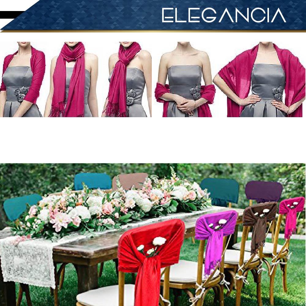 Pashmina Larga | Bufanda Elegante | Mascada (Café)