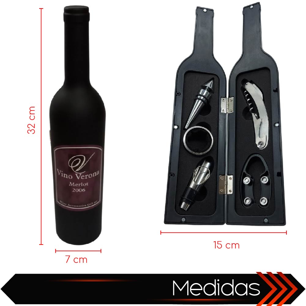 Set De Vino Juego De Accesorios Para Vino Forma De Botella