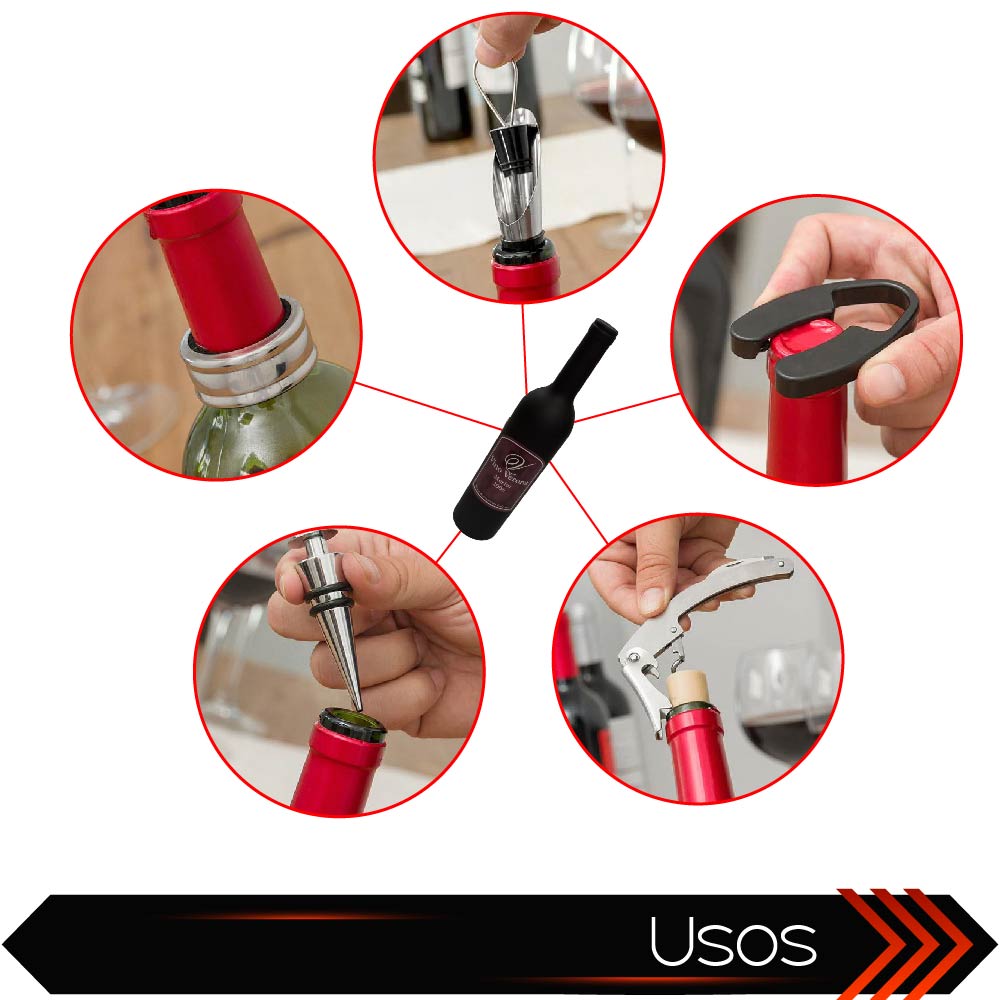 Set De Vino Juego De Accesorios Para Vino Forma De Botella