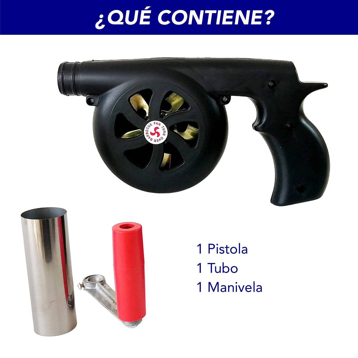 Ventilador Soplador De Aire Manual P/avivar Fuego En Asador