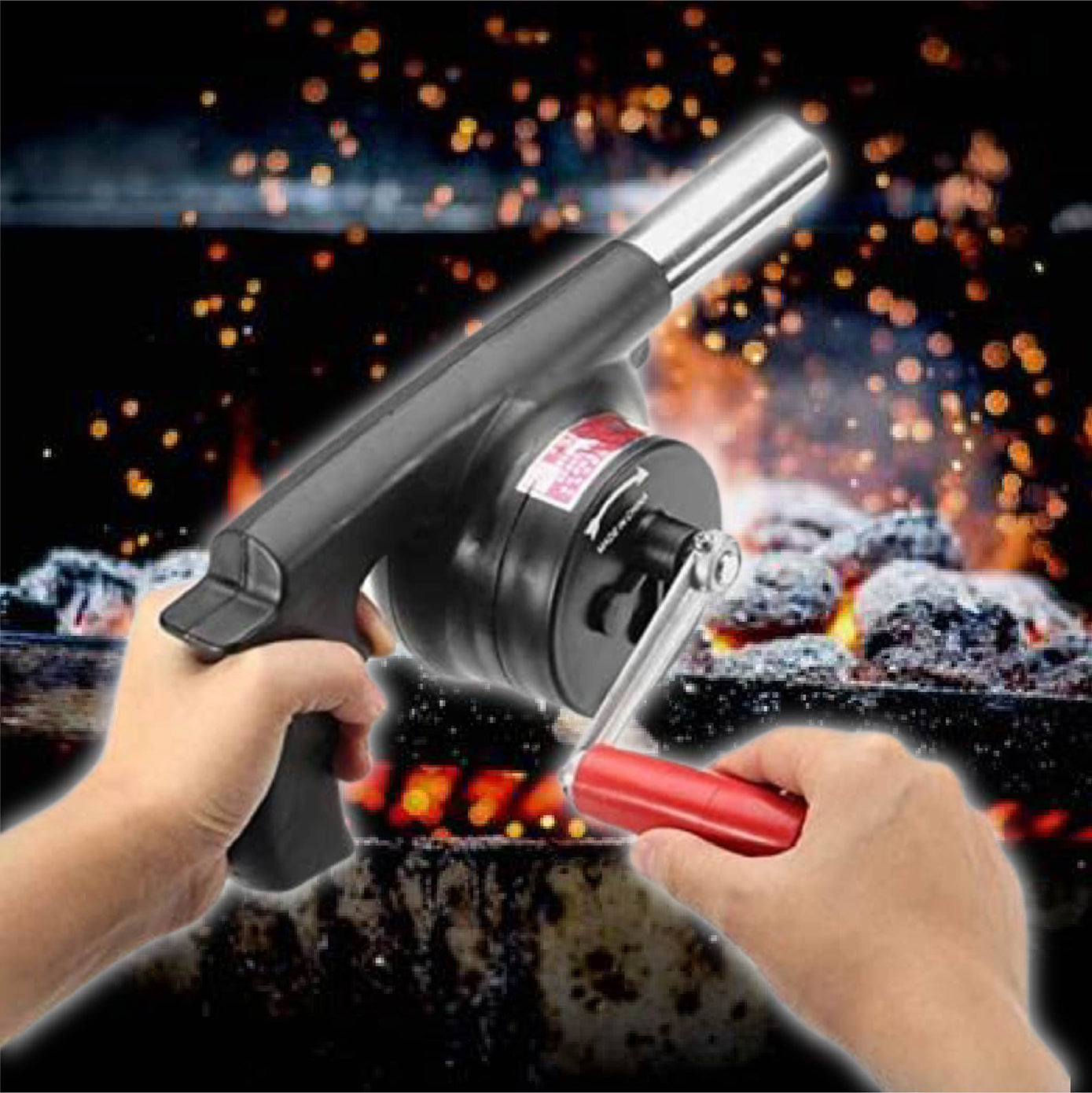 Ventilador Soplador De Aire Manual P/avivar Fuego En Asador