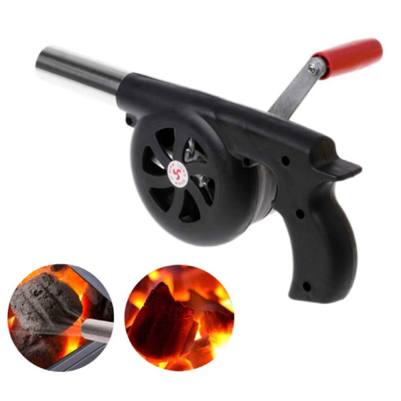 Ventilador Soplador De Aire Manual P/avivar Fuego En Asador