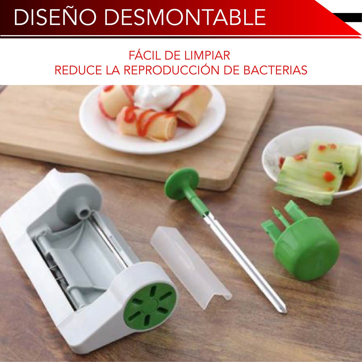 ortador Multifuncional de Hojas funcional para Vegetales, Frutas y Verduras
