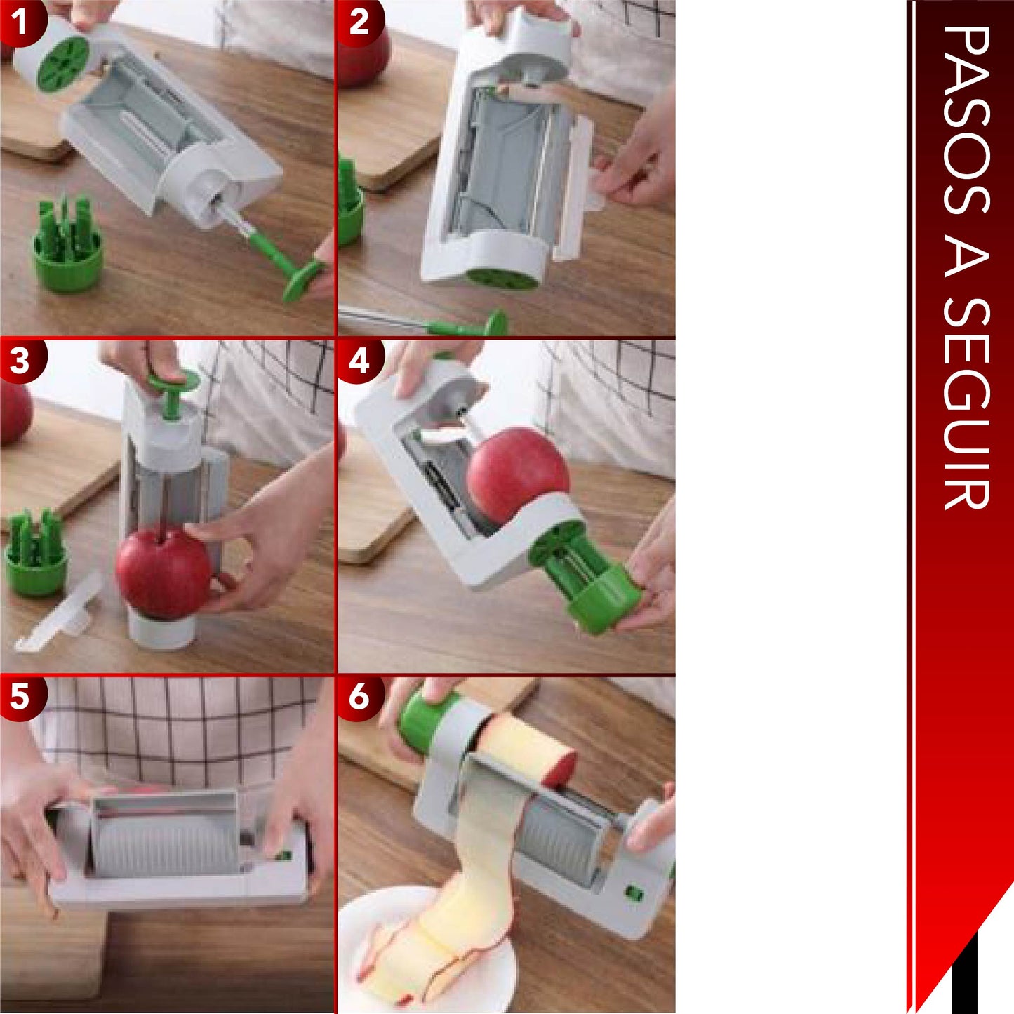 ortador Multifuncional de Hojas funcional para Vegetales, Frutas y Verduras
