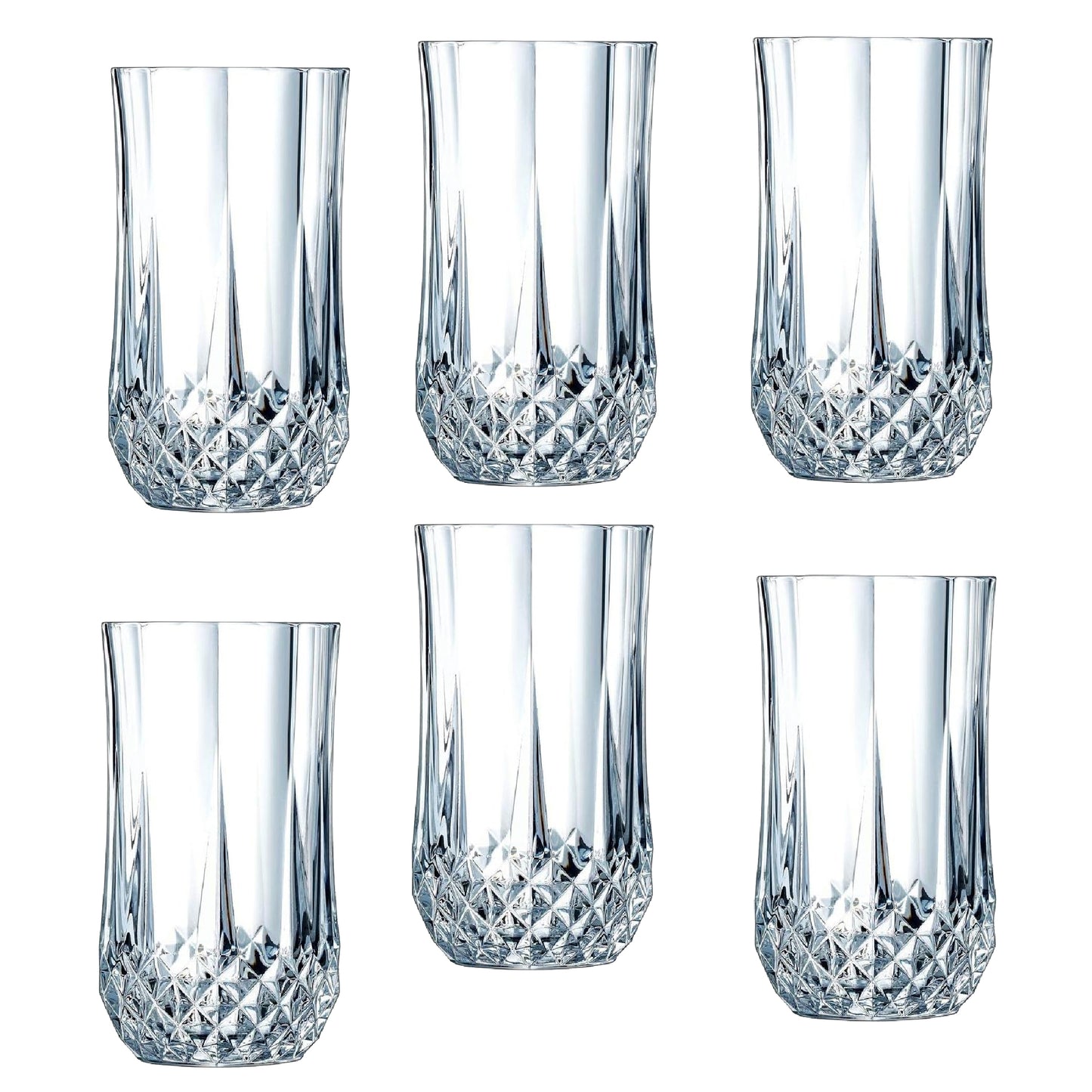 Vasos Chic-fantasy Bar 275 Ml Cristal Elegantes 6 Unidades Color Transparente