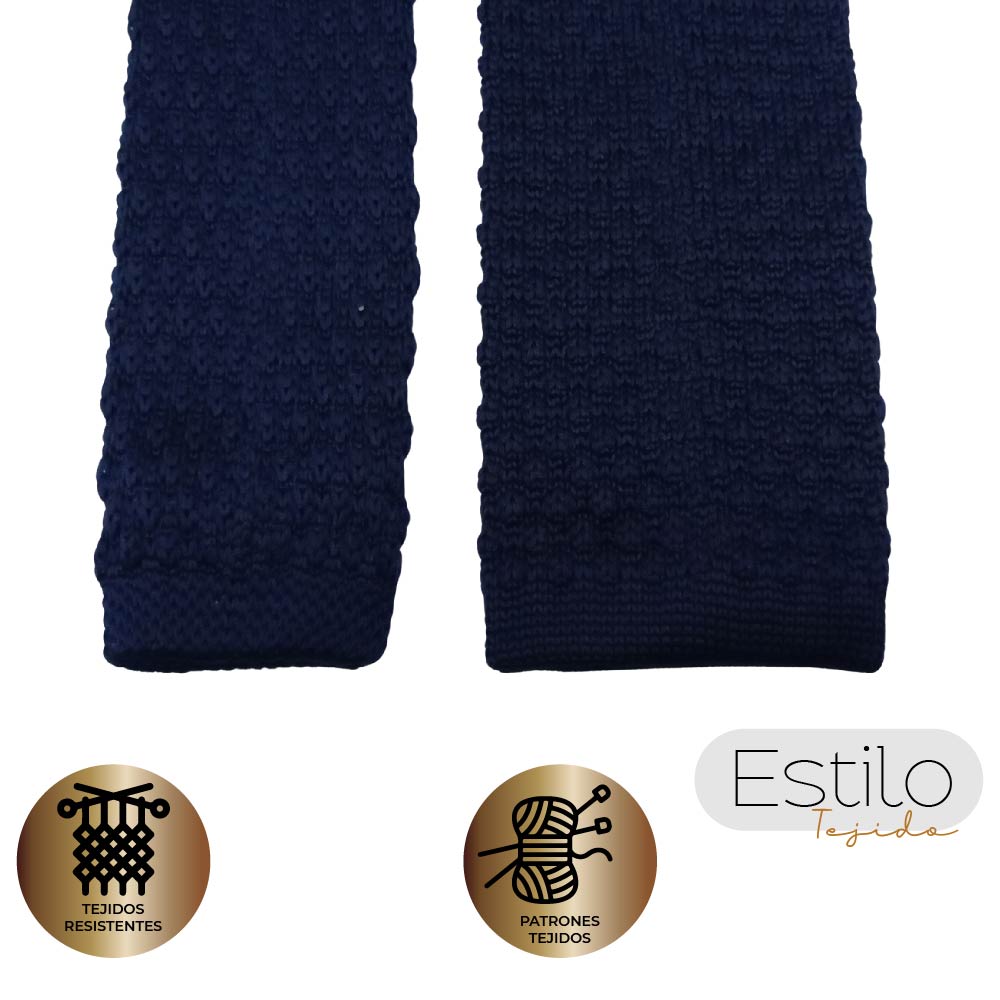 CORBATA TEJIDA COLORES BRILLANTES Y DISEÑOS ELEGANTES (POLIESTER)