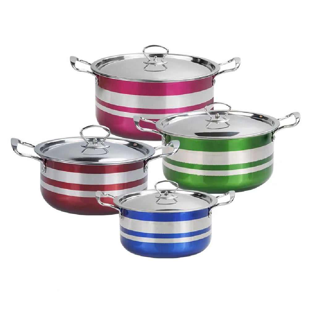 Juego de Batería de Cocina de Acero Inoxidable en 4 Colores