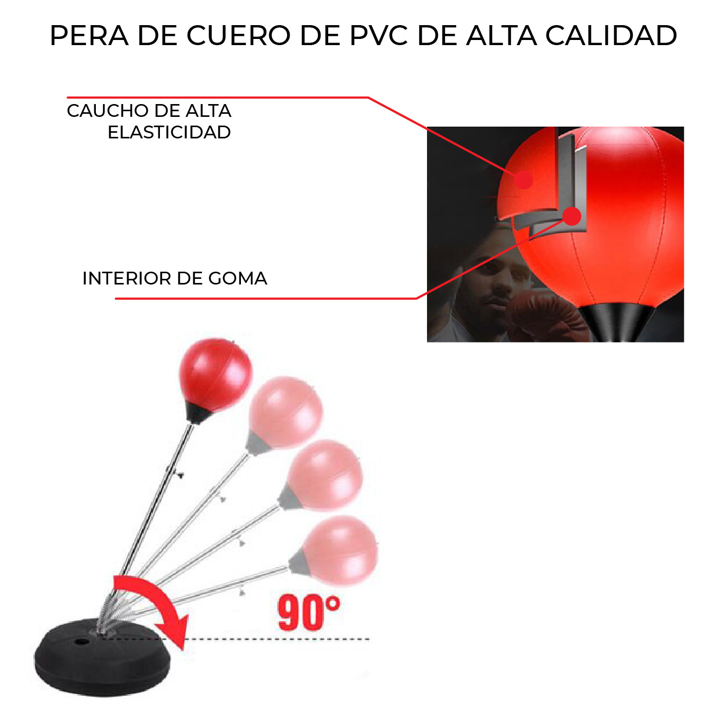 Chic-fantasy Kit Pera Boxeo Guantes Set De Boxeo Ajustable
