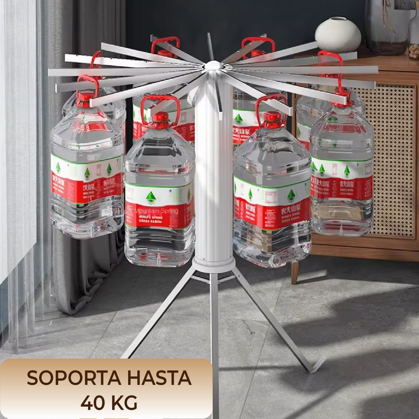 Tendedero Plegable Para Ropa Compacto, Perchero Moderno Color Blanco