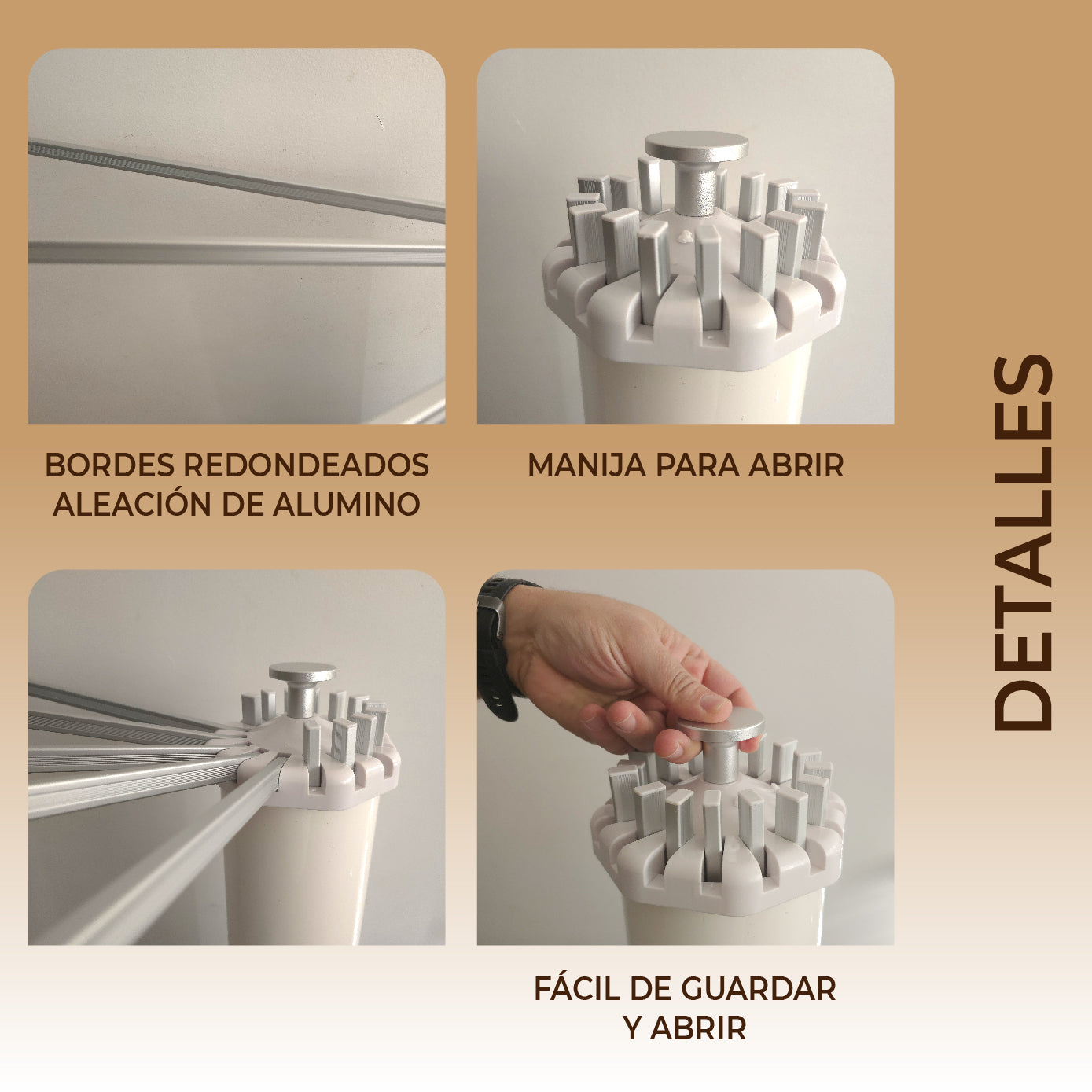 Tendedero Plegable Para Ropa Compacto, Perchero Moderno Color Blanco