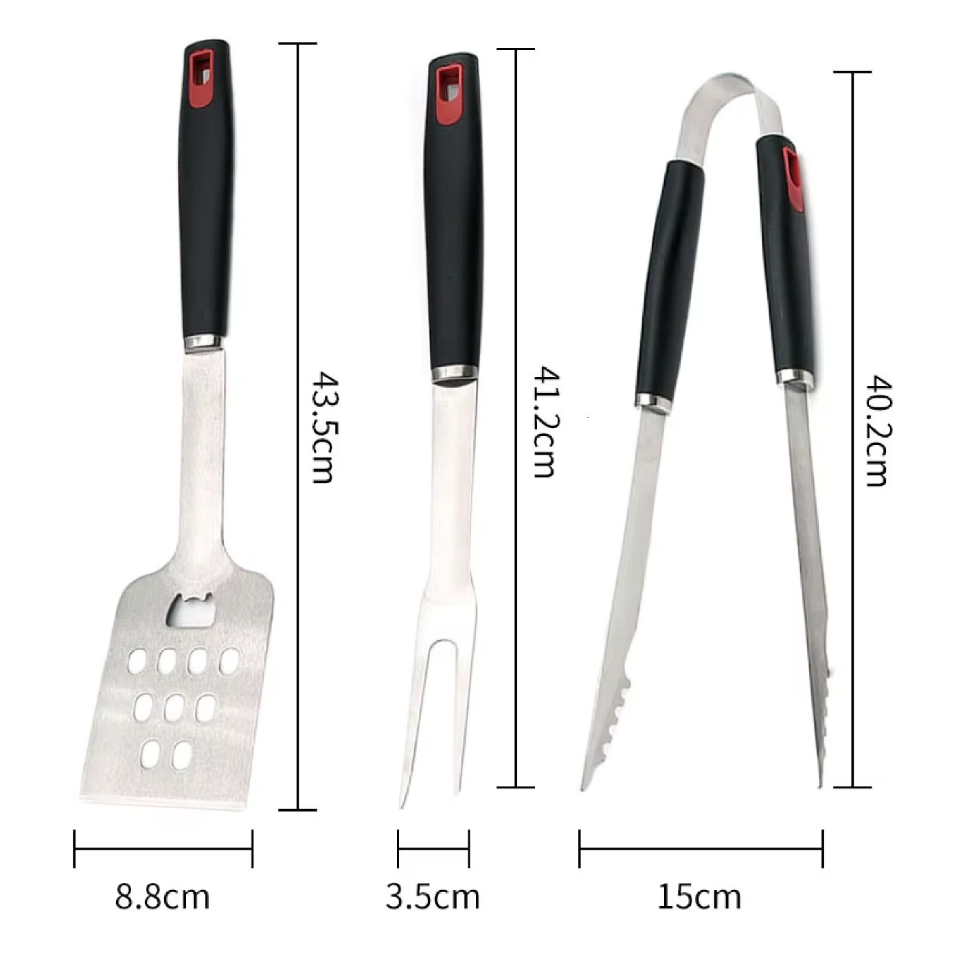 Kit Parrillero 3 Pz Chic-fantasy Set Utensilios Para Asador