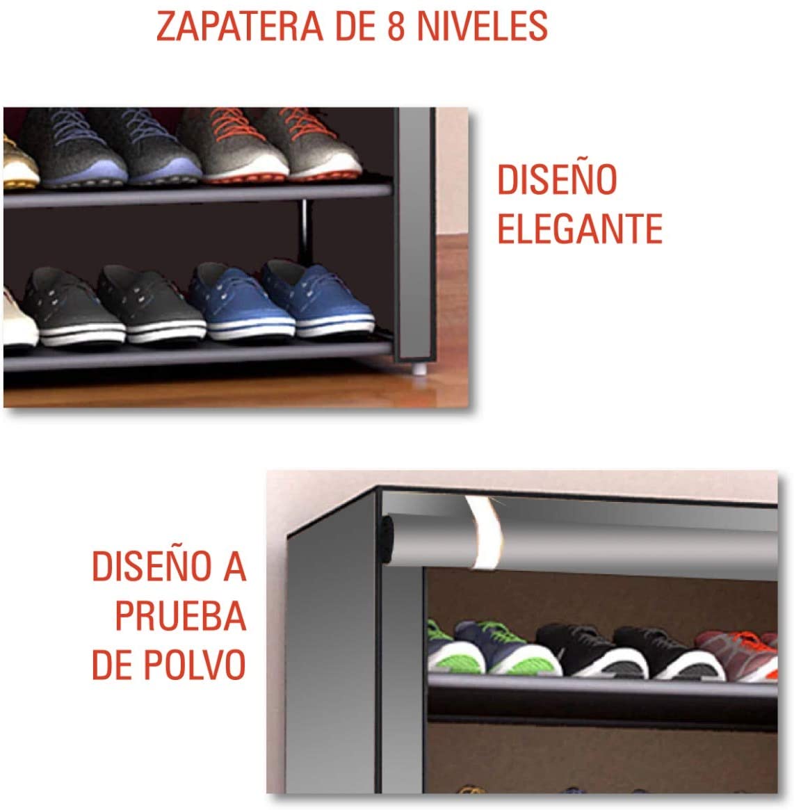 ZAPATERA MULTIFUNCIONAL DE 9 NIVELES