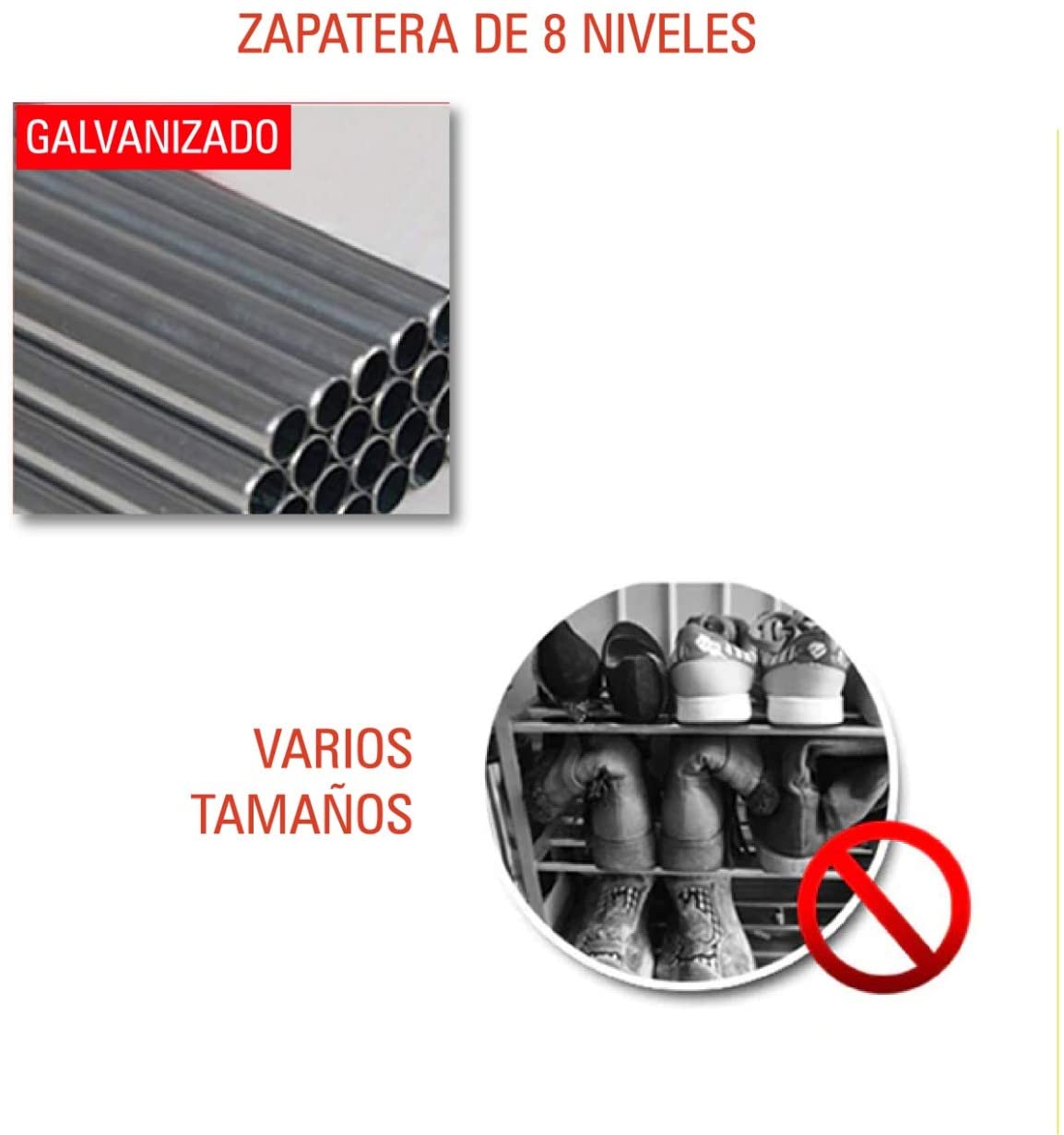 ZAPATERA MULTIFUNCIONAL DE 9 NIVELES