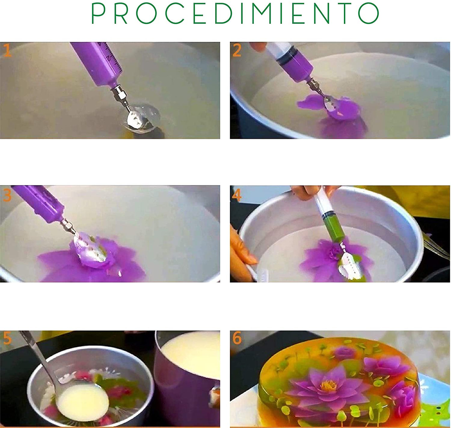Jeringas para Decorado 3D en Gelatinas