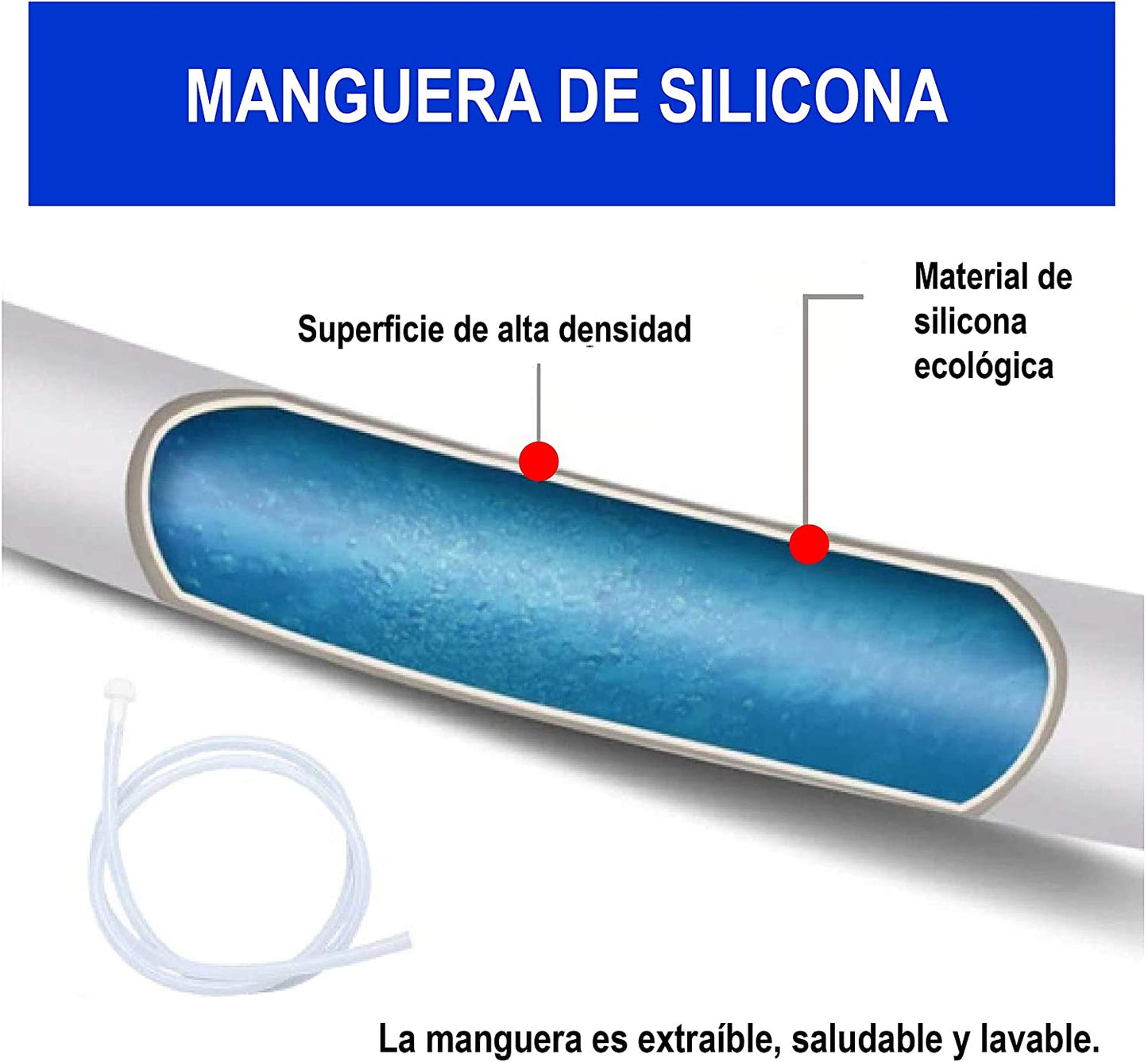 MANGUERA DE SILICONA PARA DISPENSADOR DE AGUA