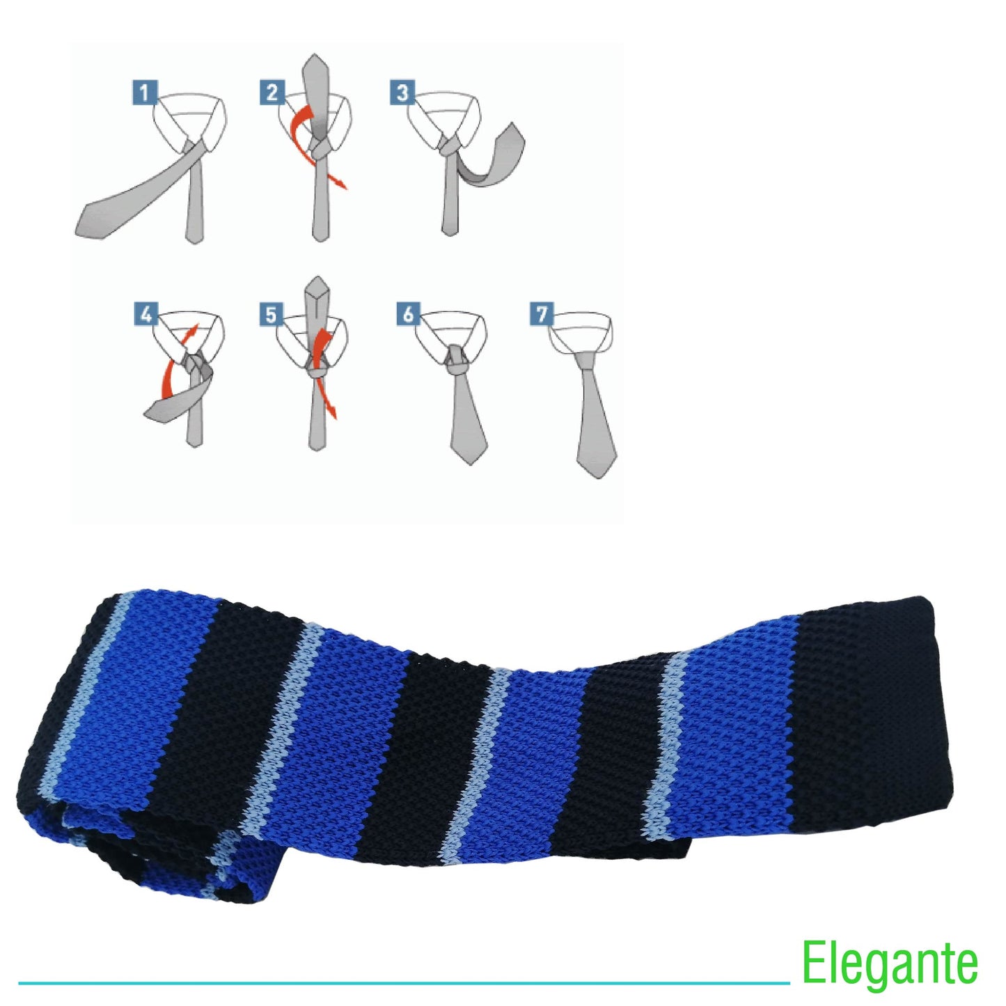 CORBATA TEJIDA COLORES BRILLANTES Y DISEÑOS ELEGANTES (POLIESTER)