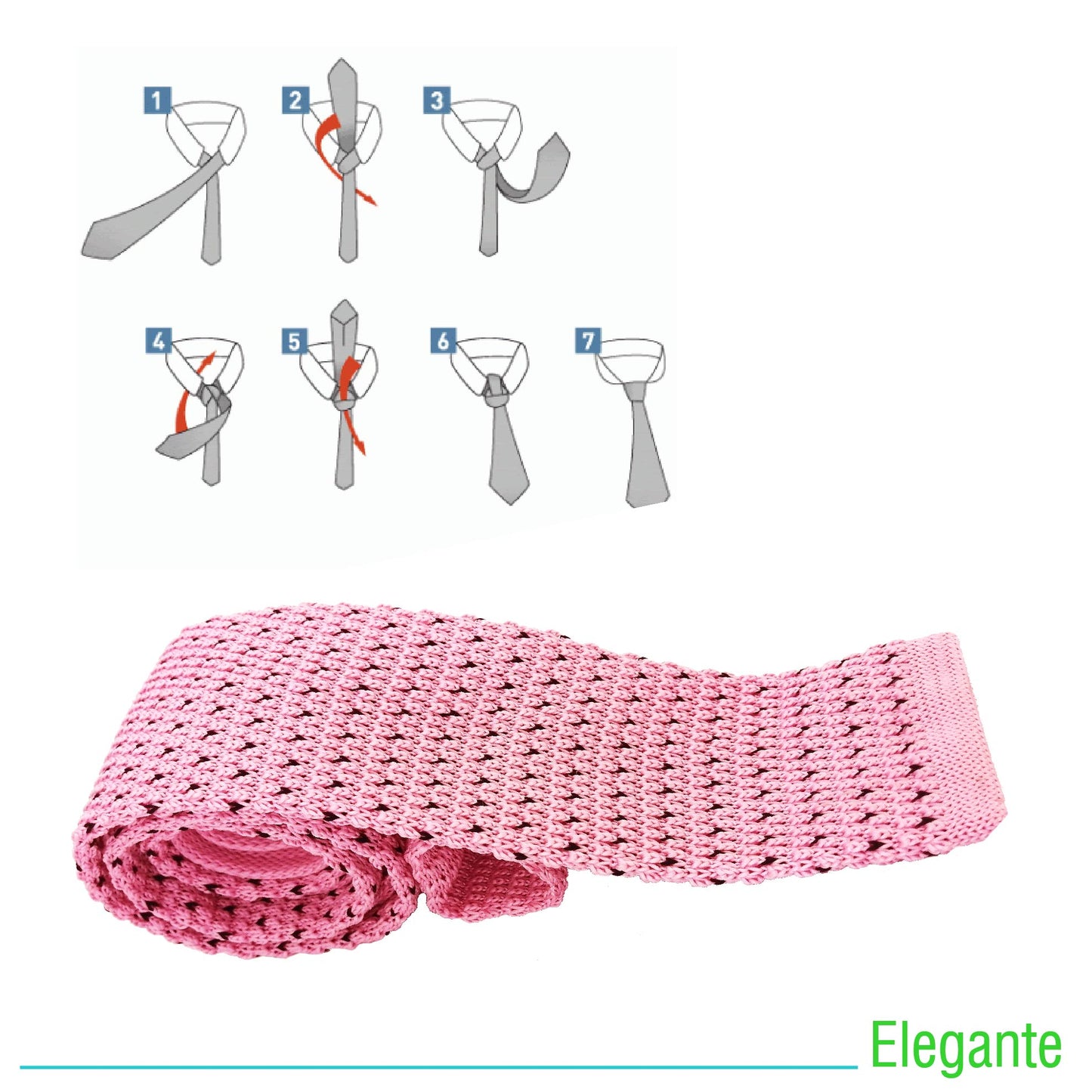 CORBATA TEJIDA COLORES BRILLANTES Y DISEÑOS ELEGANTES (POLIESTER)