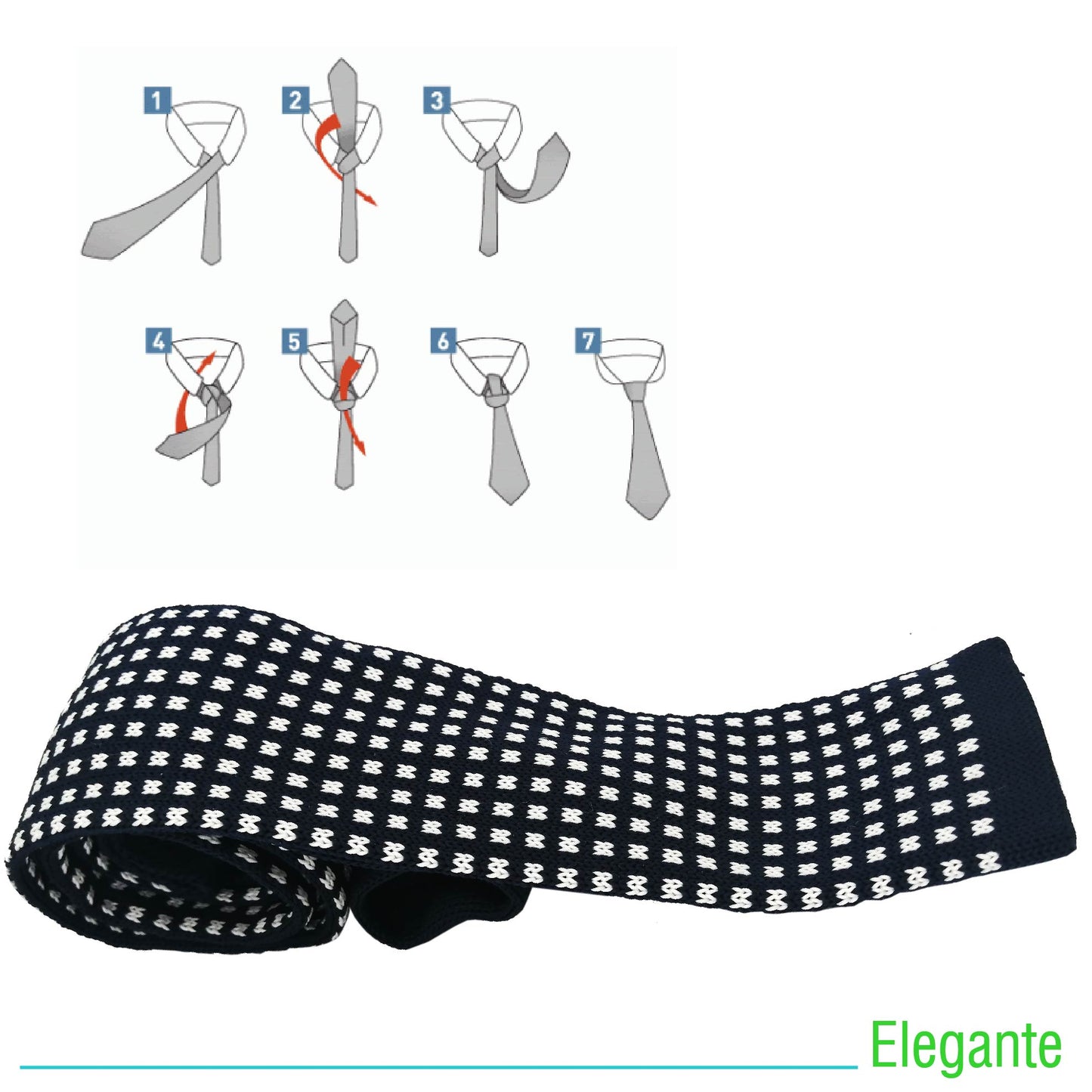 CORBATA TEJIDA COLORES BRILLANTES Y DISEÑOS ELEGANTES (POLIESTER)