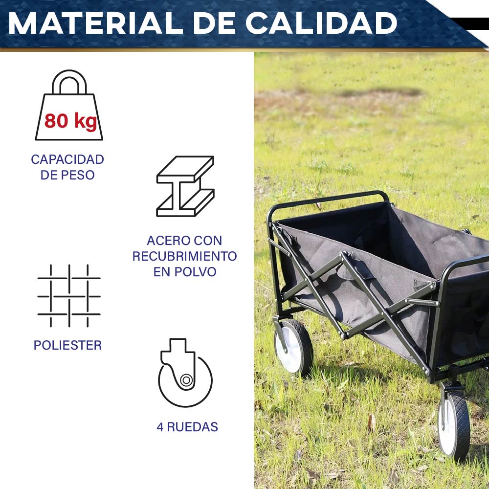 Carrito De Compras Plegable Carrito Transportador Multiusos