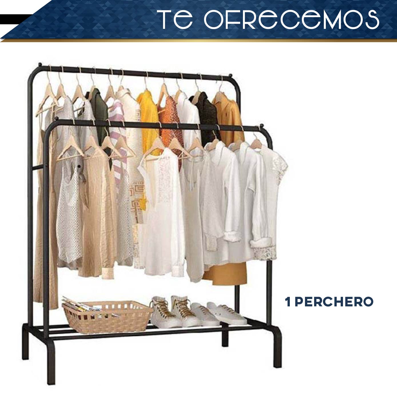 Perchero De Piso Organizador Para Ropa Rack Colgador Closet