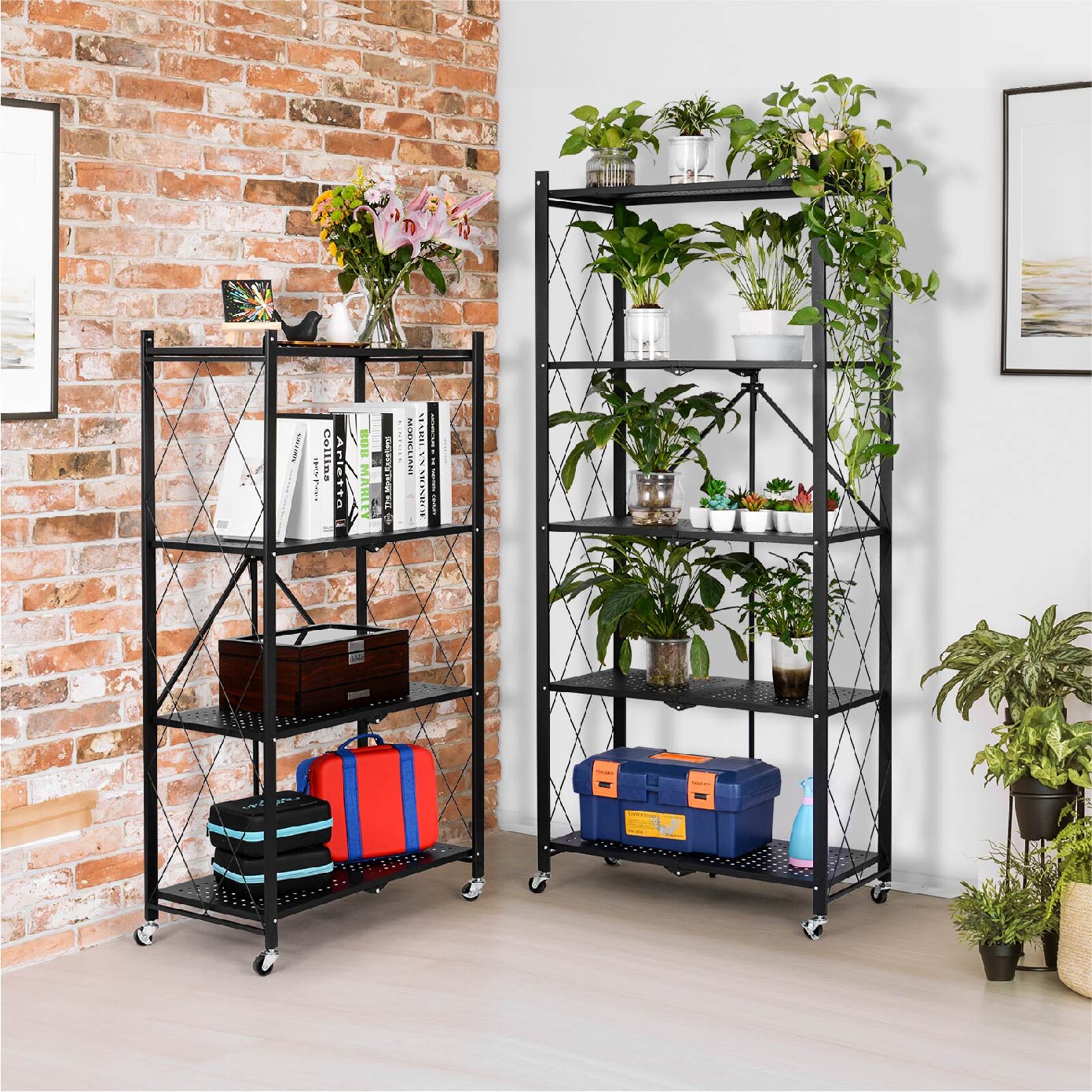 Estante Metalico Anaquel Rack Plegable 4 Niveles