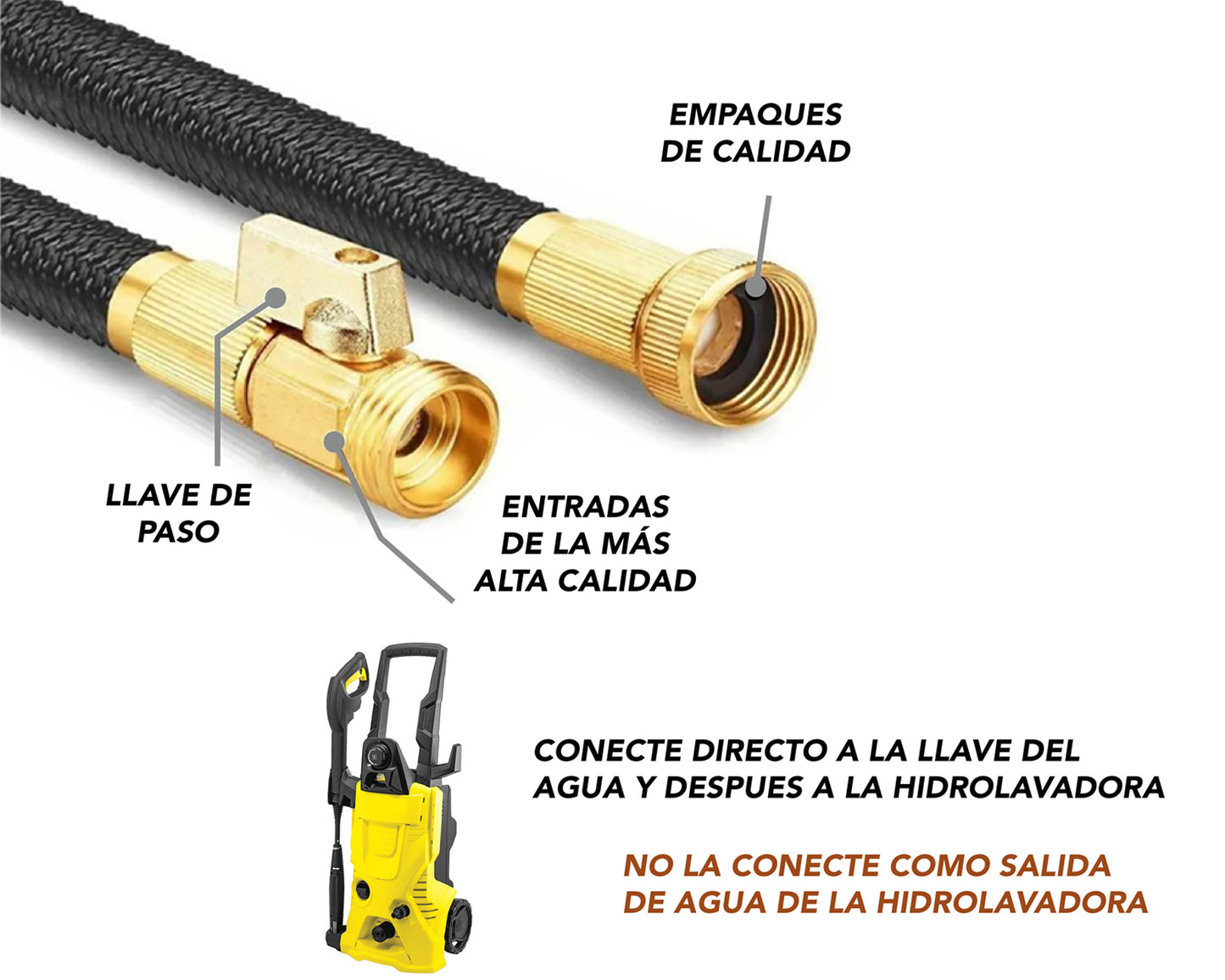 Manguera Expandible 100ft 30 Mts Con Pistola