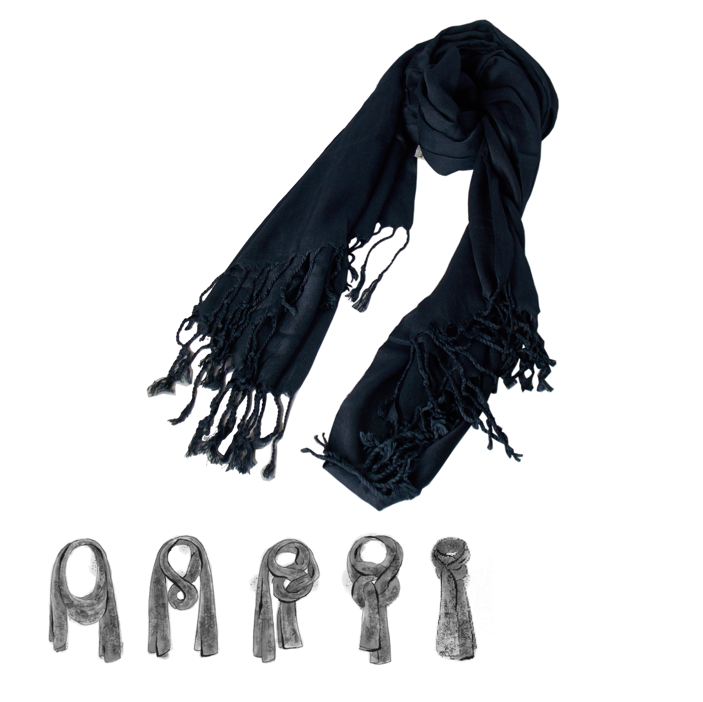 PASHMINA CHAL BUFANDA AGRADABLE Y LIGERO FINA
