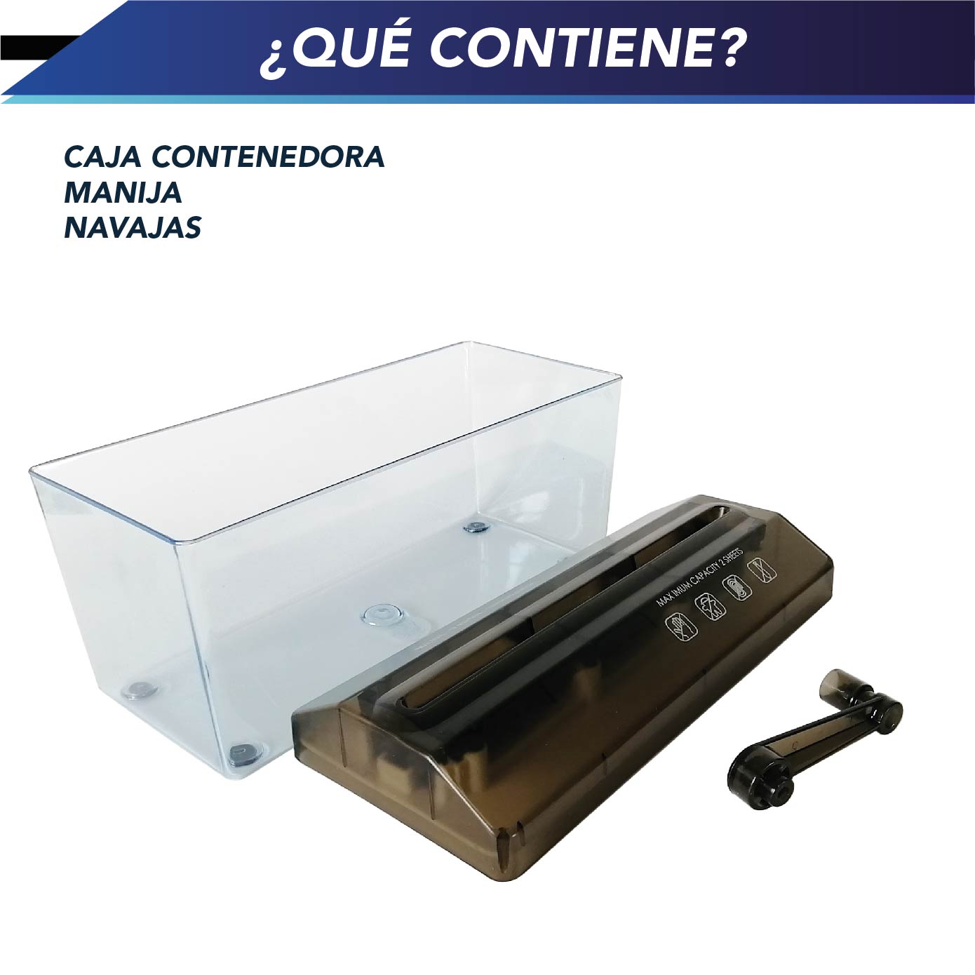 TRITURADOR DE PAPEL MANUAL PORTÁTIL PARA EL HOGAR, Y OFICINA TAMAÑO: CARTA Y OFICIO