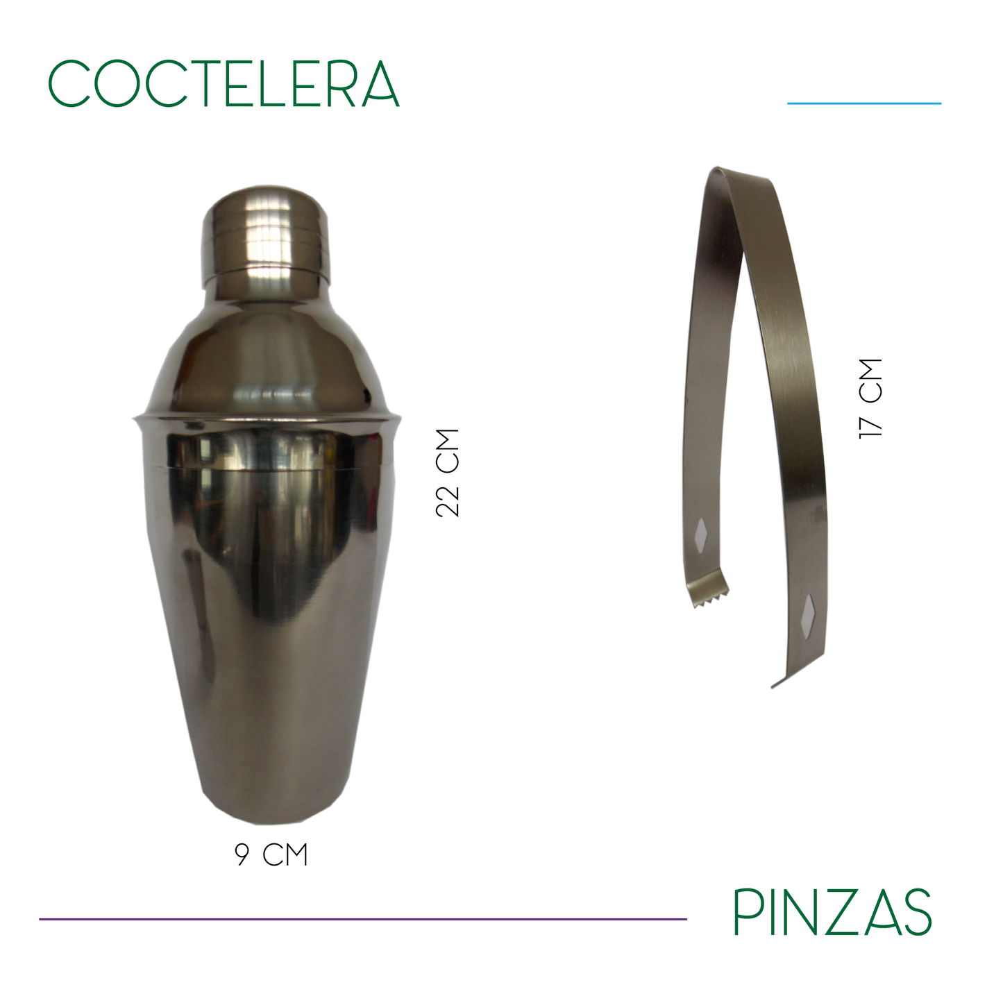 JUEGO DE BAR, SET DE 5 PIEZAS PARA BAR, MIXOLOGÍA, COCTELERAS ACERO INOXIDABLE